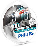 Галогенні лампи PHILIPS X-treme Vision +130% цоколь H4 12342XV+S2 ОРИГИНАЛ