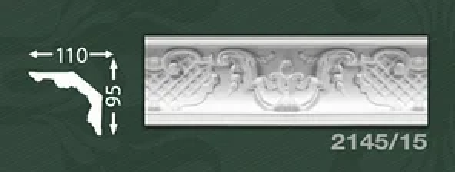 Плінтус стельовий з орнаментом з пінопласту Baraka Dekor 2145/15