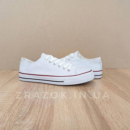 Білі Кеди конверси в стилі кеди Converse all star сітка низькі, фото 1