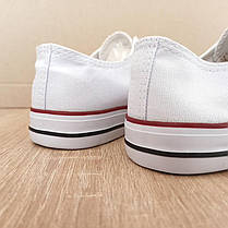 Білі Кеди конверси в стилі кеди Converse all star сітка низькі, фото 3