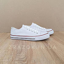 Білі Кеди конверси в стилі кеди Converse all star сітка низькі, фото 4
