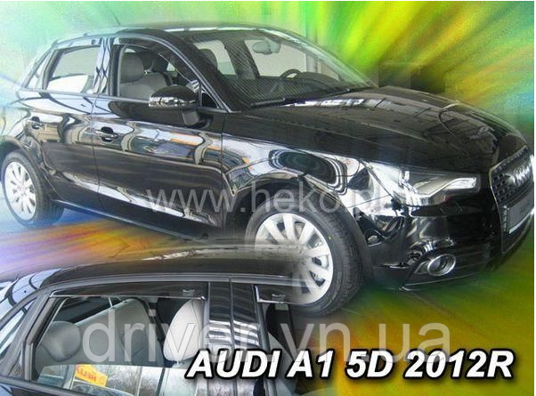 Дефлектори вікон вставні Audi A1, 5D 2012+