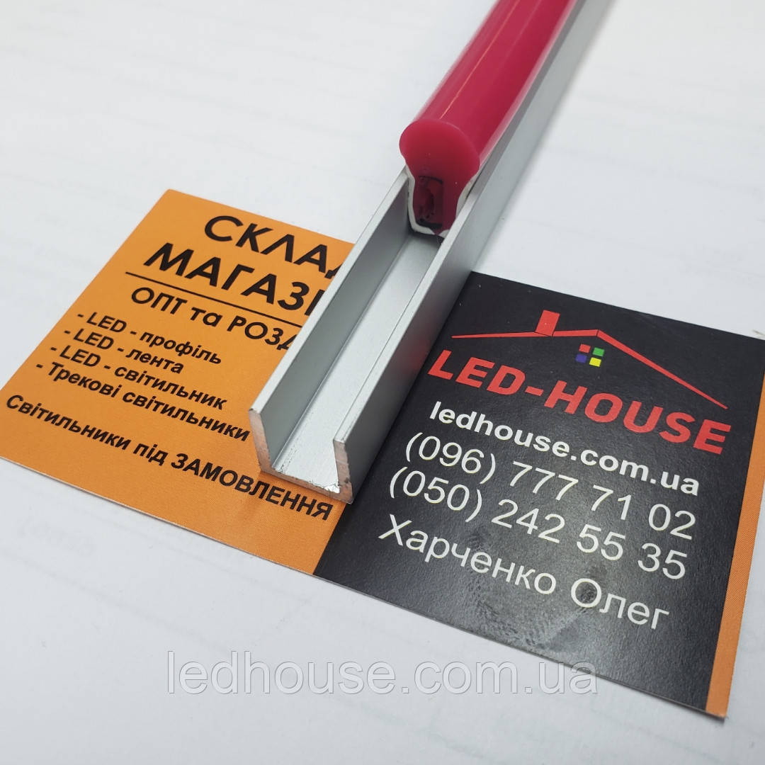 Монтажний профіль для LED NEON Всиловий Анодований
