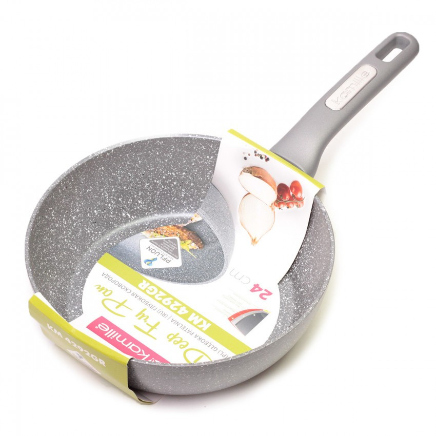 Стійник Kamille d-24 x 7.5 см. з гранітним покриттям з литого алюмінію KM-4292, фото 1