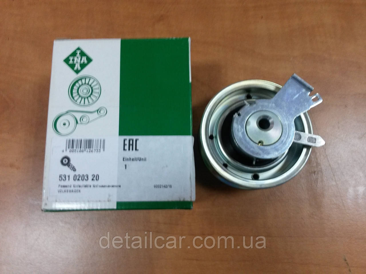 Ролик ременя ГРМ VW Golf IV 1.6/2.0 1997-2004; VW Caddy III 1.6 2004>; Skoda Octavia (1U2);  "INA"  531 0203 20