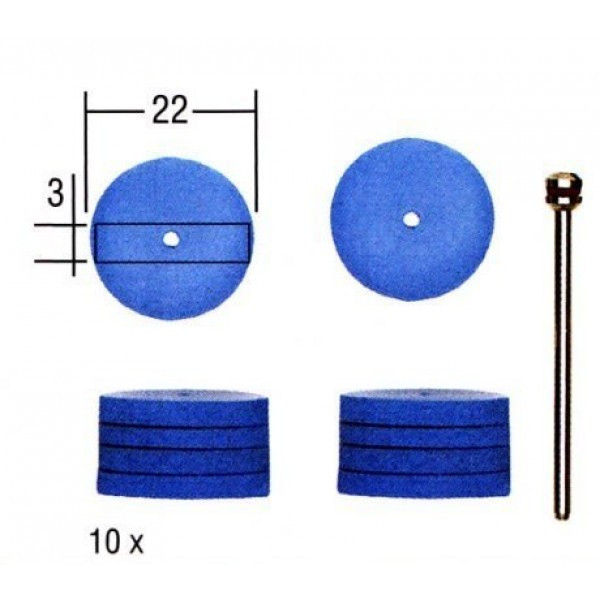 Эластичные полировальные насадки в форме круга PROXXON (код 28294) - фото 2 - id-p1099606458