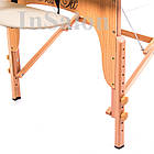 Двосекційний дерев'яний складаний стіл MAXIMUM світло-бежевий (NEW TEC), фото 6