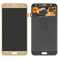 Дисплей для Samsung J701 Galaxy J7 Neo, модуль в зборі (екран і сенсор), OLED Золотистий