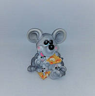 Скарбничка Миша 18х10 см, Скарбничка миша, подарунок на Новий Рік 2020, скарбничка символ Нового Року