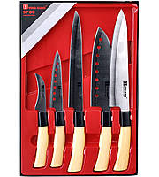 Набор столовых ножей YING GUNS Голд Сан KS-25 из нержавеющей стали для дома (комплект кухонных ножей R_3310