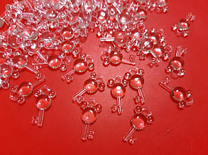 Підвіски акрил "Ключ-мишка" прозорий 23х13 мм 500 грамів