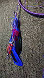 Фіолетовий ловець снів "Аура" з пір'ям фазана та дикої качки., фото 7