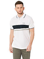 Біле чоловіче поло LC Waikiki/ЛС Вайки із синьою і сірою смужкою Authentic Nautical&Heritage