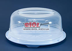 Тортівниця кругла пластикова 31х15 см ГОЛУБИЙ R Plastic