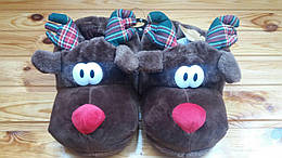 Тапочки тапки домашні чоловічі прикольні іграшки новорічний олень