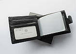 Чоловічий шкіряний гаманець Philipp Plein чорний, фото 3