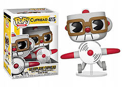 Фігурка Funko Pop Фанко Поп Чашкоголовий з літаком Aeroplane Cuphead 10 см Game C AC 415