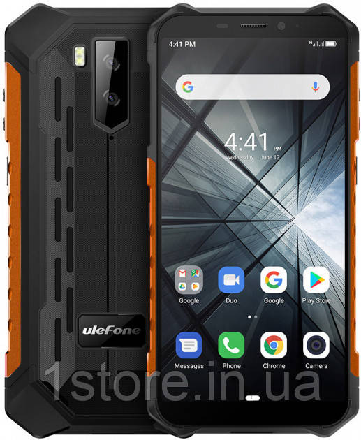 Захищений смартфон Ulefone Armor X5 3/32 GB Black Orange, 5000 мА·год, NFC, IP68/IP69
