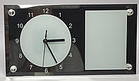 Часы сублимационные стеклянные зеркальные 30*16 см