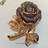 Позолочена брошка — "Brooch Rose" + сертифікат, фото 4