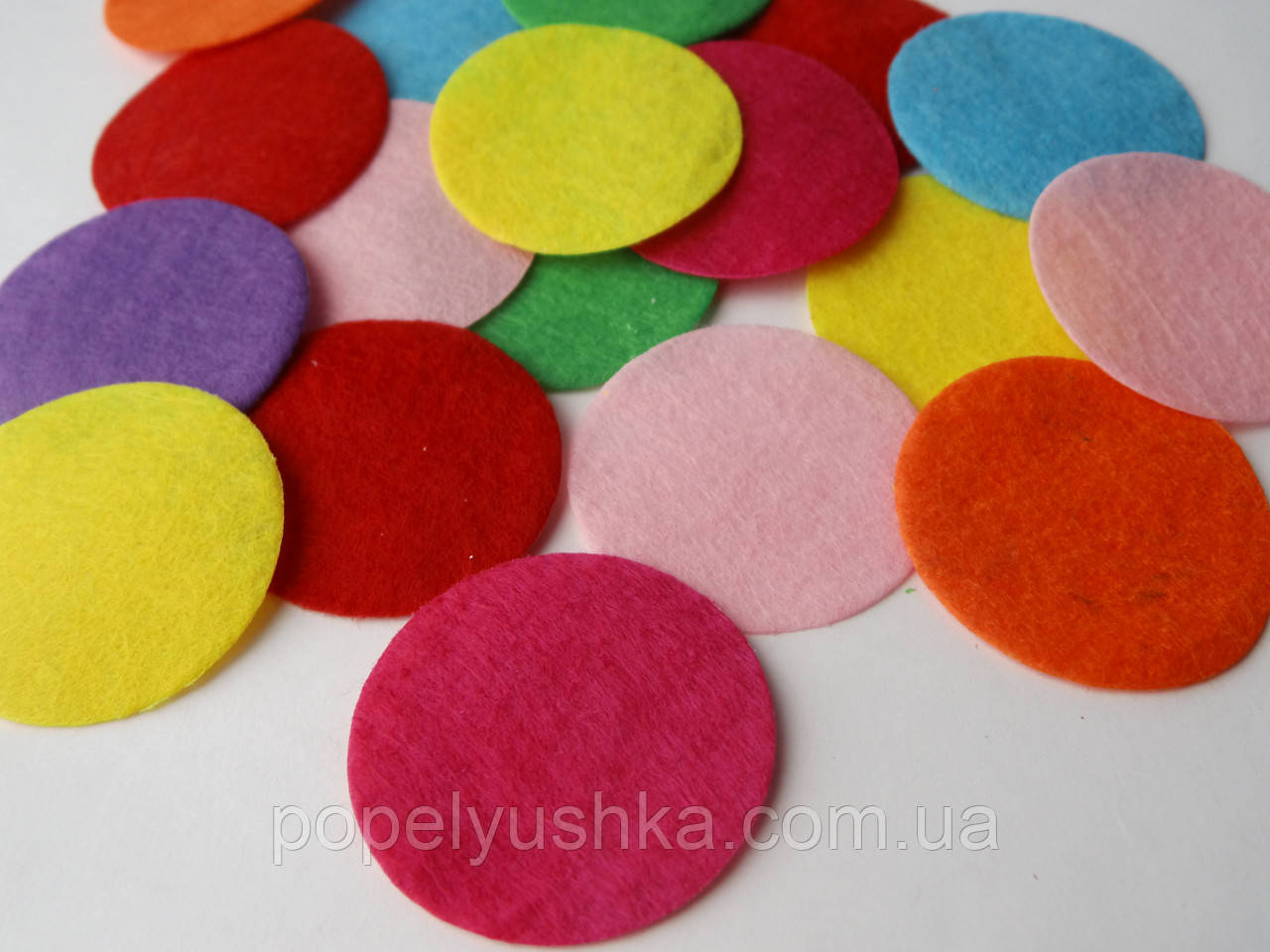 Кружечки фетрові 2,7 см мікс, фото 1
