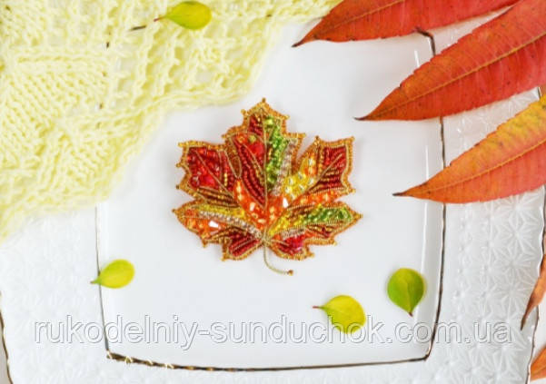 Набор для изготовления броши Тэла Артис "Кленовый лист" Б-102, фото 1