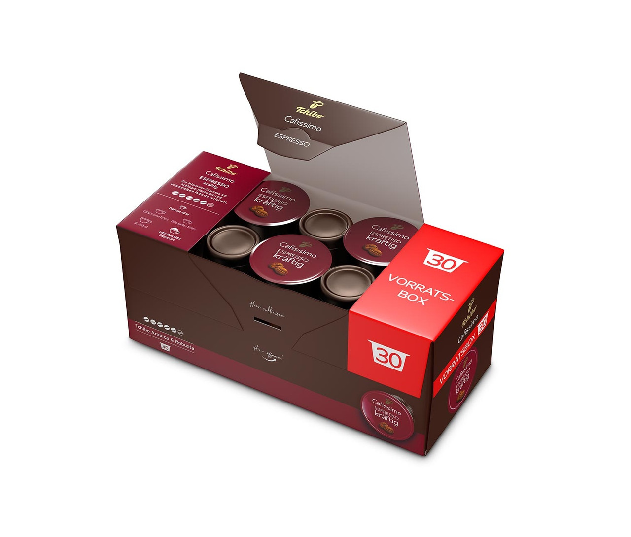 Кава в капсулах Cafissimo Espresso Intense Aroma Kraftig RED (упаковка 30 капсул) - фото 2 - id-p974096747