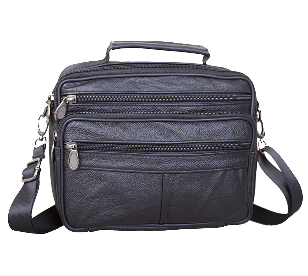 Чоловіча шкіряна сумка 40205 чорна, фото 1