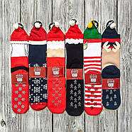Новорічні домашні жіночі шкарпетки з гальмами. Преміум якість. Ельф, фото 2