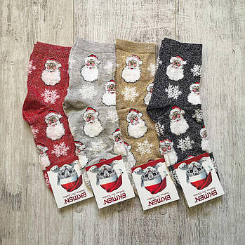 Жіночі новорічні шкарпетки з люрексу