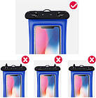 Підводний чохол для смартфона AirCase з надувними краями синій, фото 3