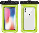 Чохол для смартфона водонепроникний універсальний AirCase зелений, фото 7