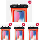 Чохол для смартфона водонепроникний універсальний AirCase жовтогарячий, фото 6