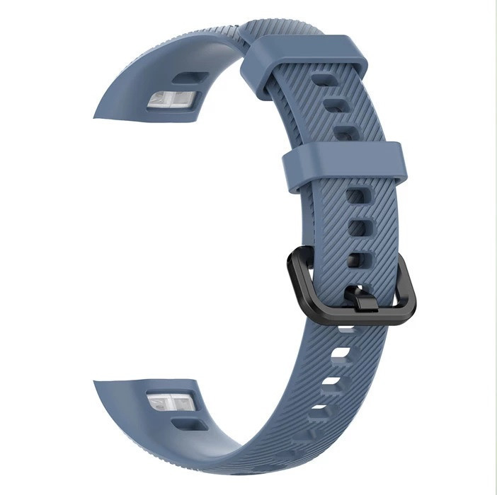 Силіконовий кольоровий ремінець на фітнес трекер Honor Band 4 і Band 5. Сірий