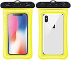 Чохол для смартфона водонепроникний універсальний AirCase жовтий, фото 3