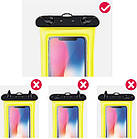 Чохол для смартфона водонепроникний універсальний AirCase жовтий, фото 6