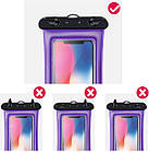 Підводний чохол для смартфона AirCase з надувними краями фіолетовий, фото 4