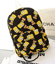 Рюкзак Simpson Bart (Сімпсон Барт) — Світло-чорний, Міський, Шкільний, фото 2
