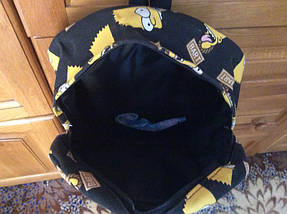 Рюкзак Simpson Bart (Сімпсон Барт) — Світло-чорний, Міський, Шкільний, фото 5