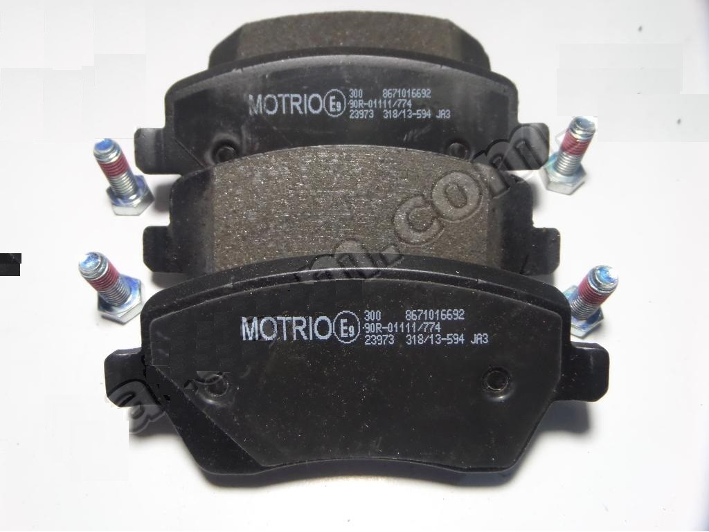 Колодка гальмівна передня Renault Duster 2,0 без ABS (виробництво MOTRIO)