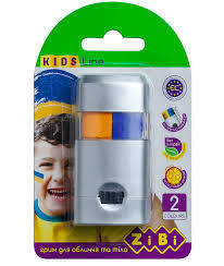 Фарба-грим 2 кольори 6568 Патріот 30г жовто-синій з выдв.механізм.