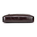 Портфель чоловічий шкіряний діловий. Сумка для ноутбука з натуральної шкіри (чорний), фото 6