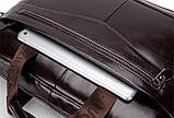 Портфель чоловічий шкіряний діловий. Сумка для ноутбука з натуральної шкіри (чорний), фото 9