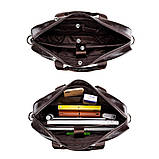 Портфель чоловічий шкіряний діловий. Сумка для ноутбука з натуральної шкіри (чорний), фото 8