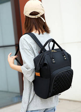 Каркасний трансформер сумка-рюкзак зі стьобаною кишенею, фото 1