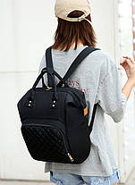 Каркасний трансформер сумка-рюкзак зі стьобаною кишенею, фото 5