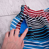 Чоловічі шорти в лінію (плащівка), синього кольору, фото 3