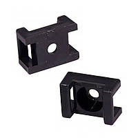 Майданчик для стяжки 22х16х9,5мм чорна під дюбель 6,8 мм СТН-2В АСКО. Ціна за 100 шт.