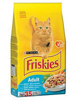 Корм Friskies Фрискис Cat для дорослих котів лосось/тунець/овочі на вагу 1 кг