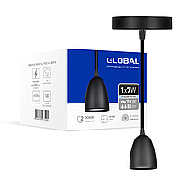 Светильник светодиодный GPL-01C GLOBAL 7W 4100K черный 1-GPL-10741-CB